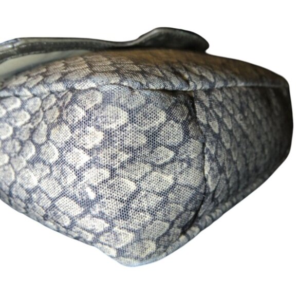 Coach 2013 Taylor Grey Snake Print Canvas & Leather trim Crossbody handbag - Picture 6 of 12